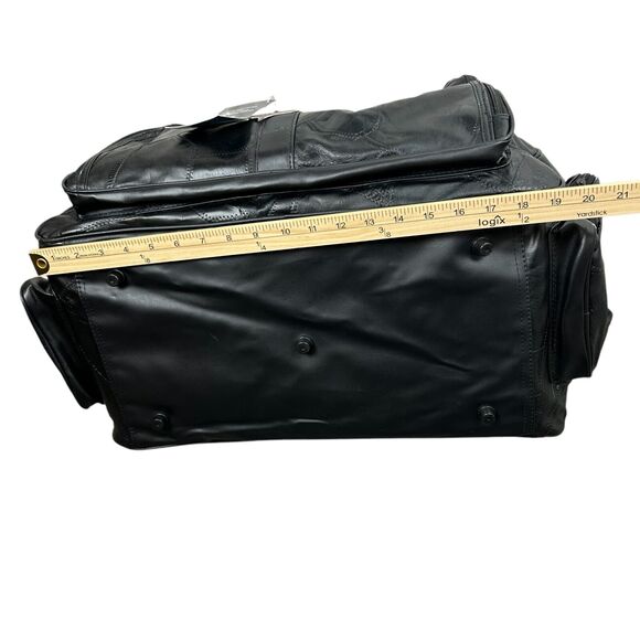 NWT Black Lambskin Leather Duffle Bag MARINE CORPS SCHOLARSHIP FOUNDATION - Picture 14 of 15
